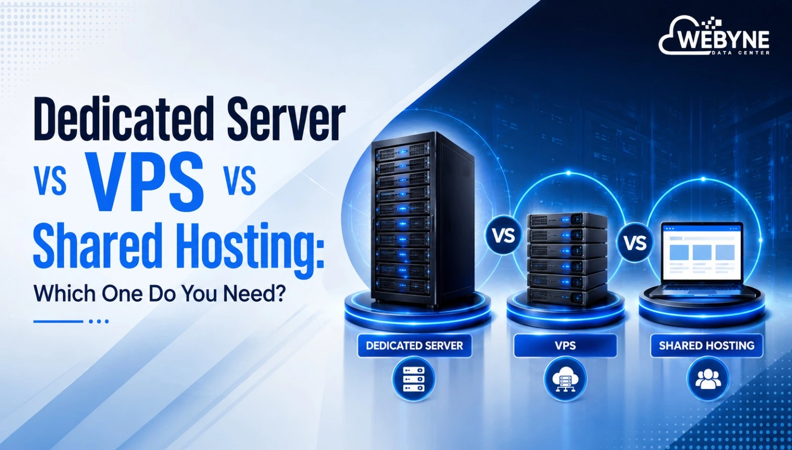Dedicated Server vs VPS vs Shared Hosting: Which One Do You Need?